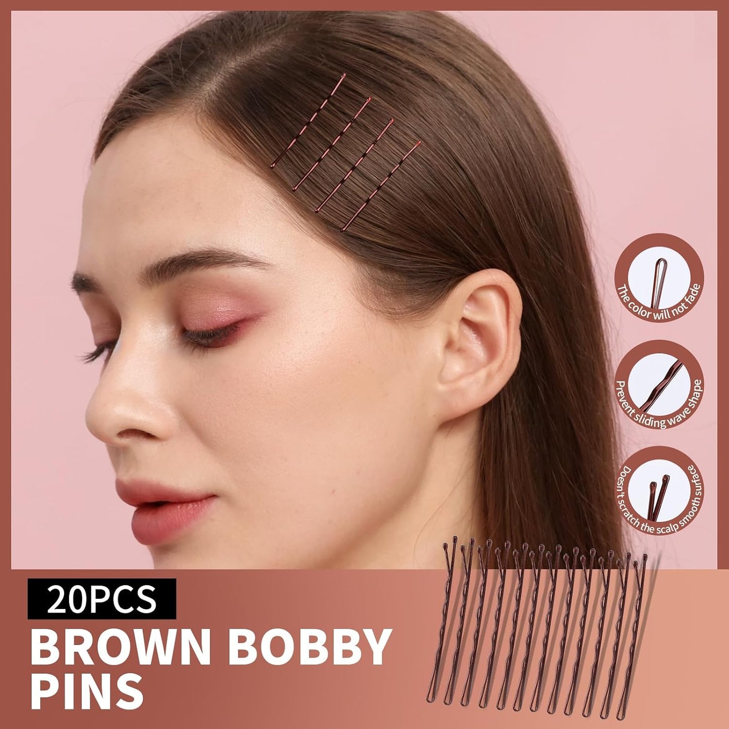 Hair Accessories Kit - 500 Pcs Elastic Bands & Ponytail Holders | Brown