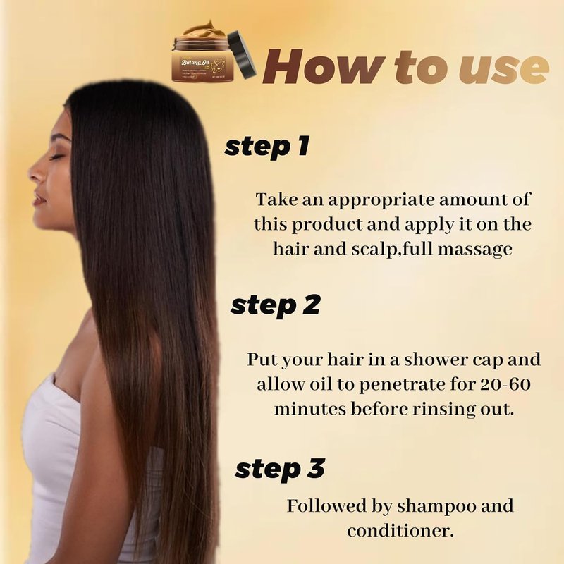 Botana Oil Hair Growth - 100% Pure Natural Hair Mask | Nourishes & Strengthens Damaged Hair