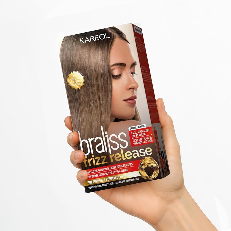 Braliss Frizz Release Hair Straightening Kit - No Flat Iron Needed, Formaldehyde-Free, 6 Weeks of Smooth Hair