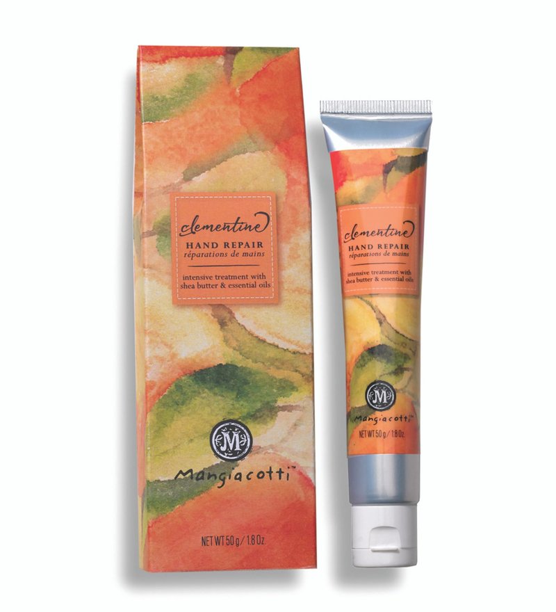 Mangiacotti Hand Repair Cream – Shea Butter & Chamomile, Fast-Absorbing Moisturizer for Dry Hands, Made in USA, 1.8oz, Clementine