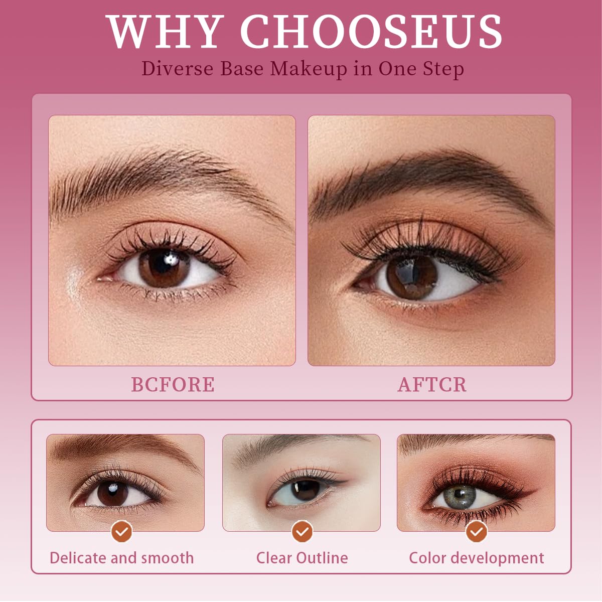 2 Packs 7D Waterproof Mascara, Black Lengthening Thickening Softer Fuller Lashes Mascara, Smudge-Proof, Gentle Formula, Daily Use