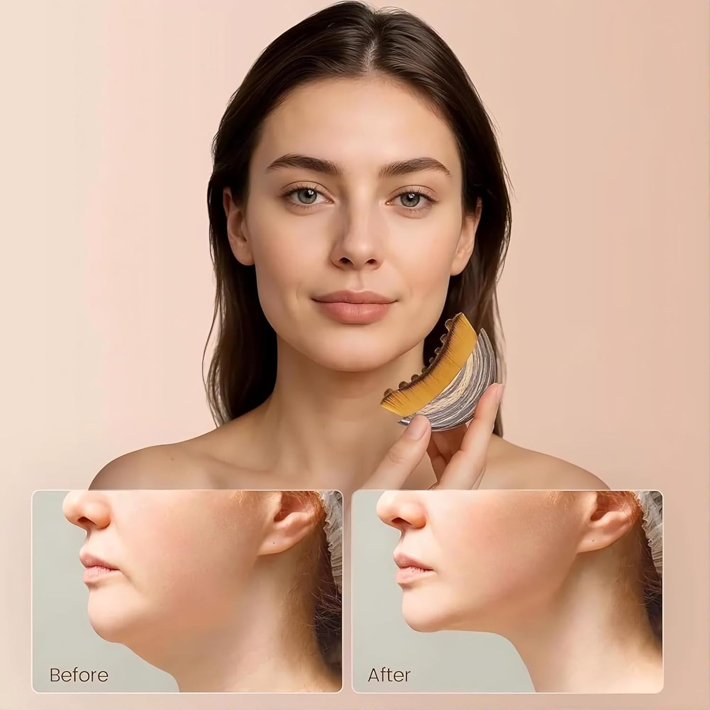 Facial Lymphatic Drainage Brushes Set - Jawline Sculpting & Puffiness Relief | Soft Bristle Massage Tool