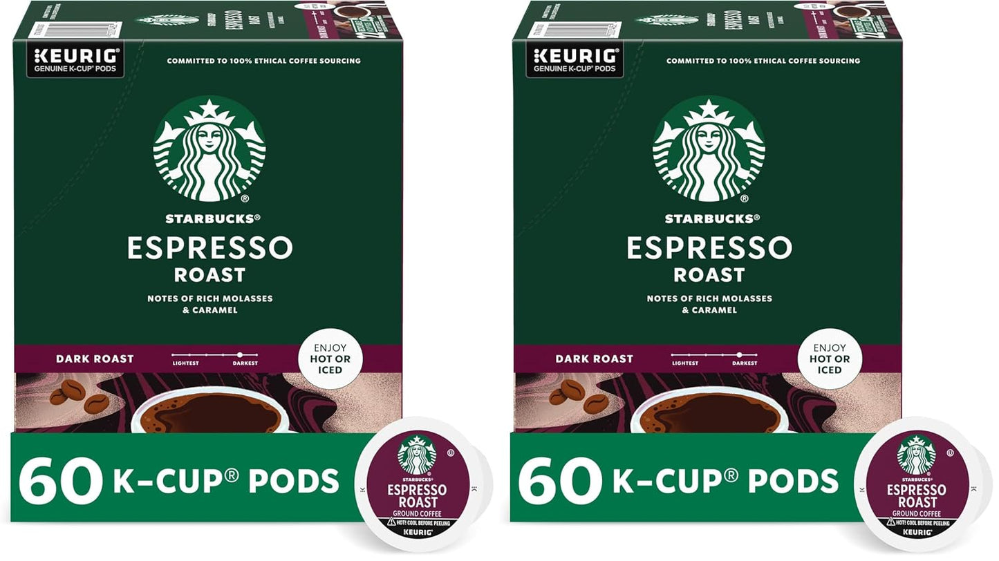 Starbucks K-Cup Coffee Pods - Dark Roast French Roast for Hot or Iced Coffee | 96 Count