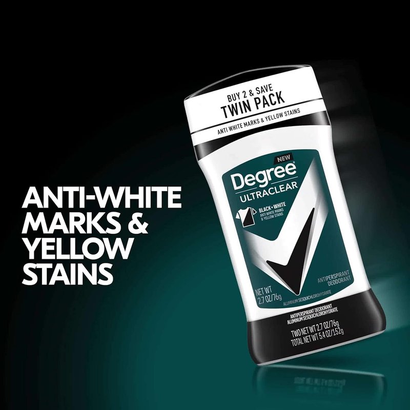 Degree Men Antiperspirant Deodorant - UltraClear Black+White | 72-Hour Sweat & Odor Protection, 2.7 oz (2 Count)