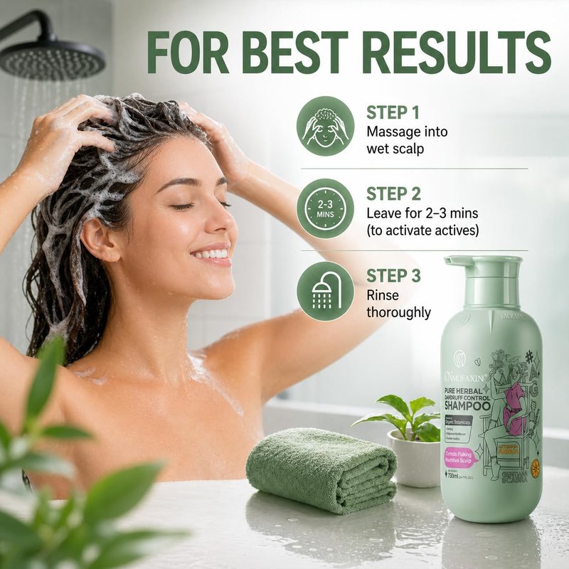 Anti Dandruff Shampoo - Salicylic Acid & Piroctone Olamine for Itchy Scalp Relief | 24.7 fl oz