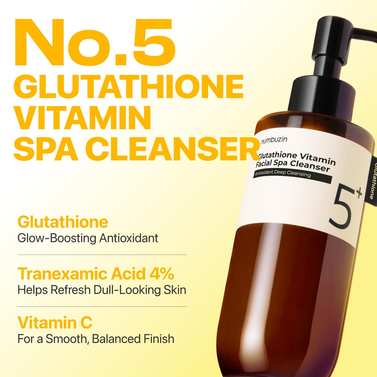 Numbuzin No.5 Cleansing Oil - Glutathione & Vitamin C for Pores, Sebum & Dark Spots | 6.76 fl oz