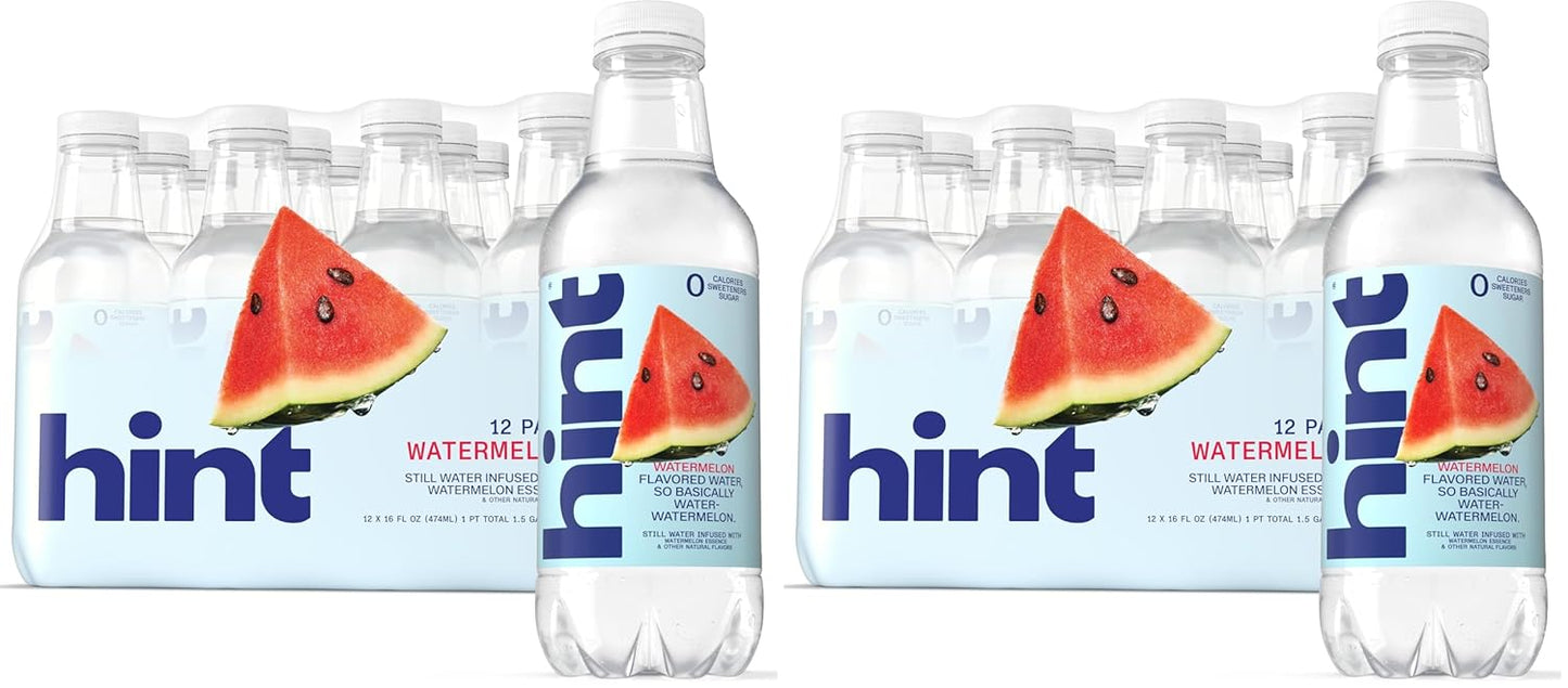 Hint Infused Bottled Water Variety Pack - Sugar-Free, Zero Calorie Natural Flavors | 16 Fl Oz (Pack of 12)