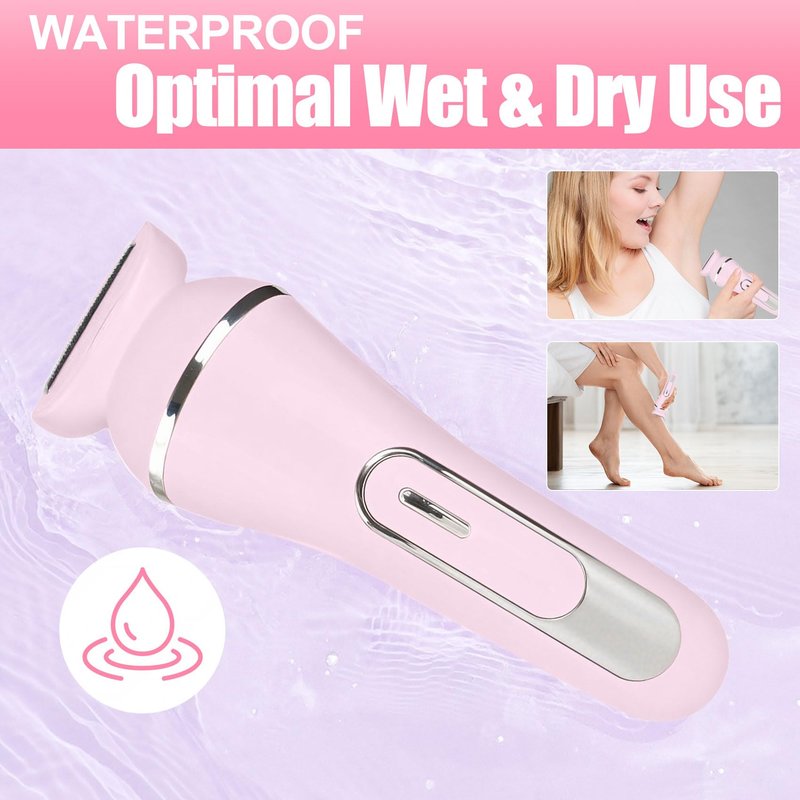 3.0 Women Face Epilator, 7-in-1 Rechargeable Facial Hair Remover with LED Battery Display, Facial Shaver for Face, Eyebrow, Nose Trimmer (Pink)