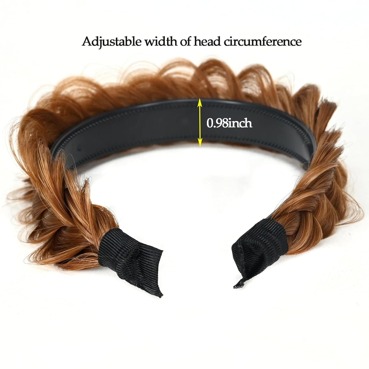 Braided Headband - Elastic Non-Slip Fashion Hair Accessory for Women & Girls | Ocher Color