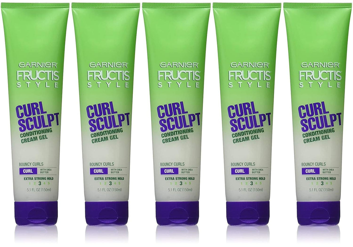 Garnier Fructis Curl Shine Conditioning Hair Gel - Extra Strong Hold for Curly & Wavy Hair | 5.1 Fl Oz