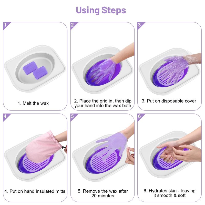 Yofuly Paraffin Wax Machine for Hand and Feet, 3500ml Home Paraffin Wax Bath with Auto-Timer for Arthritis, Professional Nail Salon Paraffin Wax Warmer Nourishing and Moisturizing Kit, White