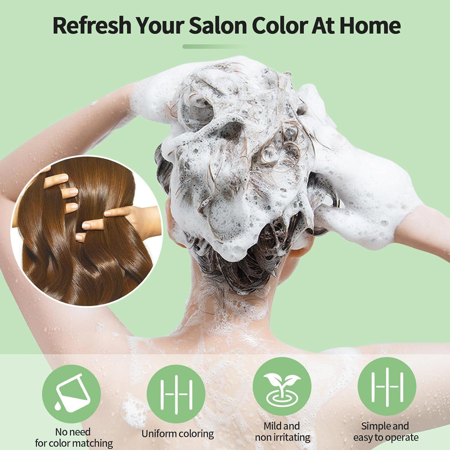 Luxury Blonde Hair Dye Shampoo - 3 In 1 Herbal Color Treatment for Women & Men | Instant Refreshing Formula