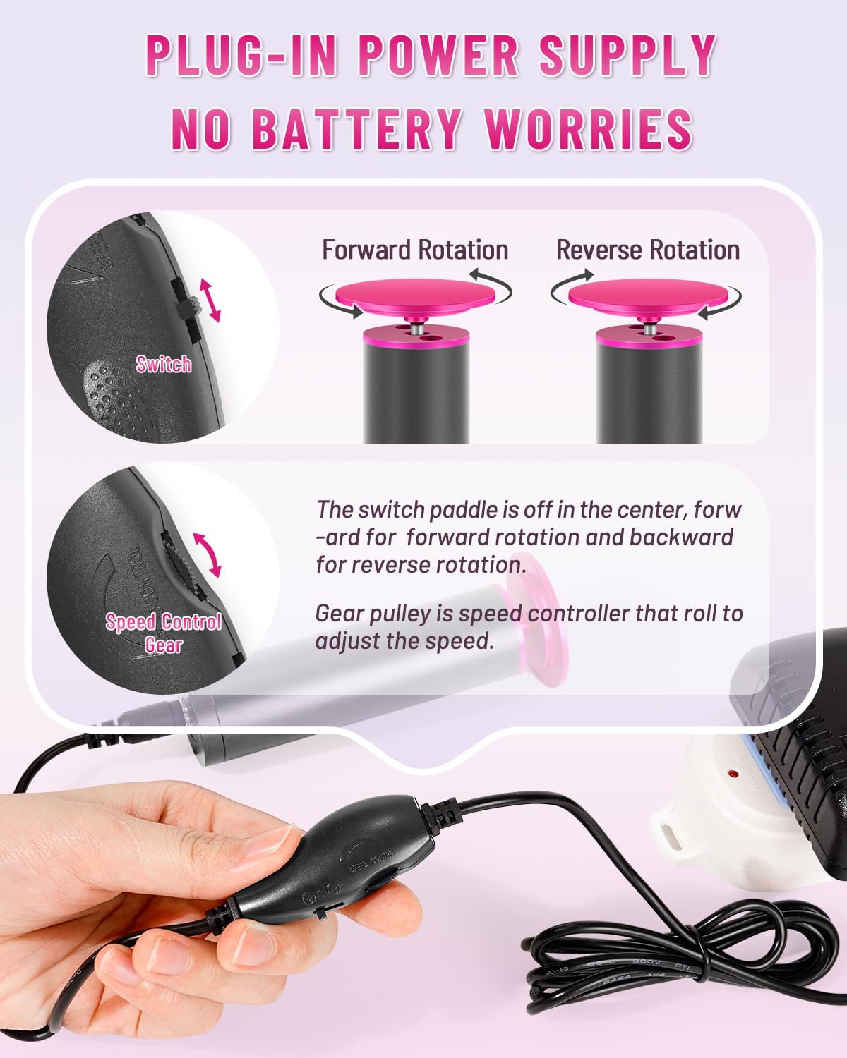 Electric Callus Remover for Feet - Professional Pedicure Tool with 60 Sandpaper Discs & Adjustable Speed | Heel Grinder Sander