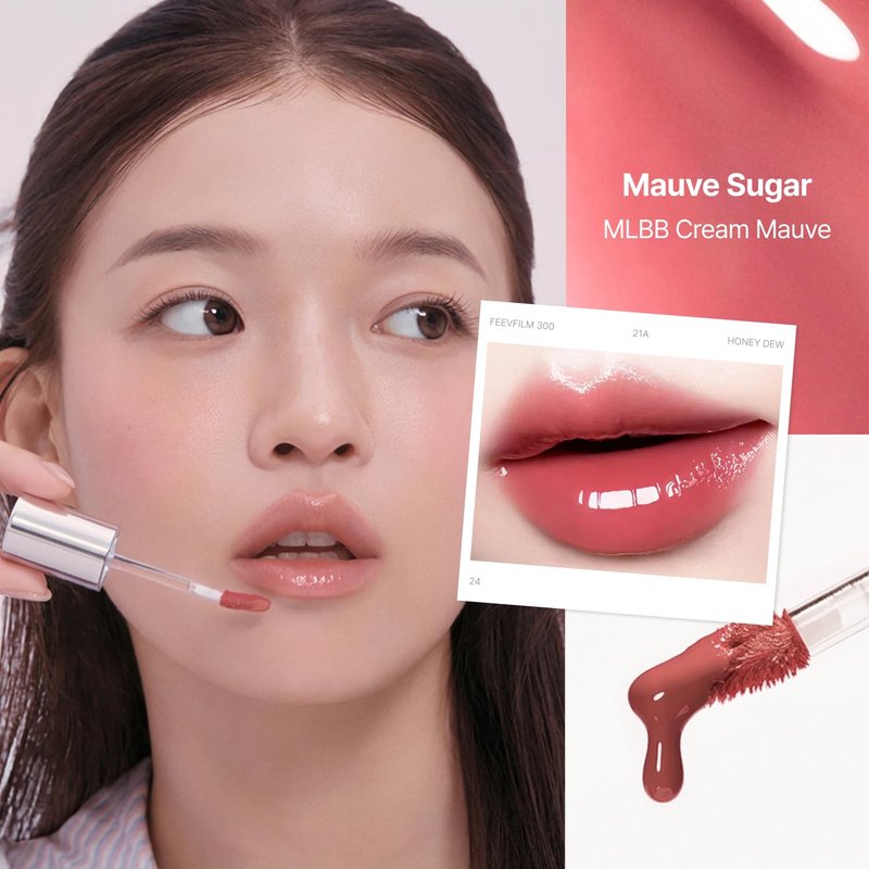 Hyper Fit Glam Drop Lip Tint - Hydrating Jojoba Oil & Shea Butter, Non-Sticky Gloss | Mauve Sugar (0.11 Oz)