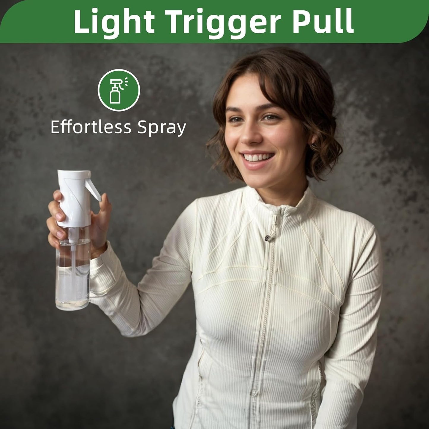Continuous Spray Bottle - Ultra-Fine Mist Sprayer for Hair, Plants & Cleaning | 300 ml / 10 oz, BPA-Free, Leak-Proof