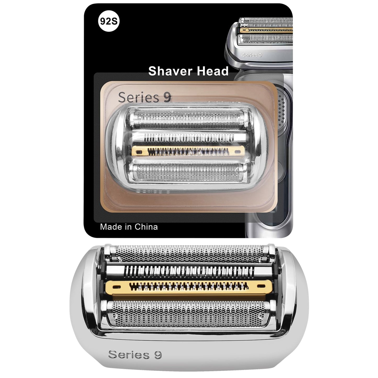 94M Replacement Shaver Head Compatible with Braun 9 Series Foil Shaver 9477cc,9330s,9465cc,9460cc,9419s,9390cc,9385cc