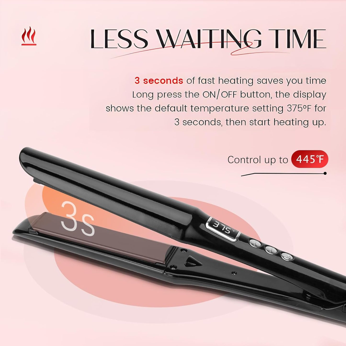PRITECH 2-in-1 Hair Straightener and Curler - Titanium Flat Iron & Ceramic Curling Iron, Rapid Heat-Up, Dual Voltage | Black