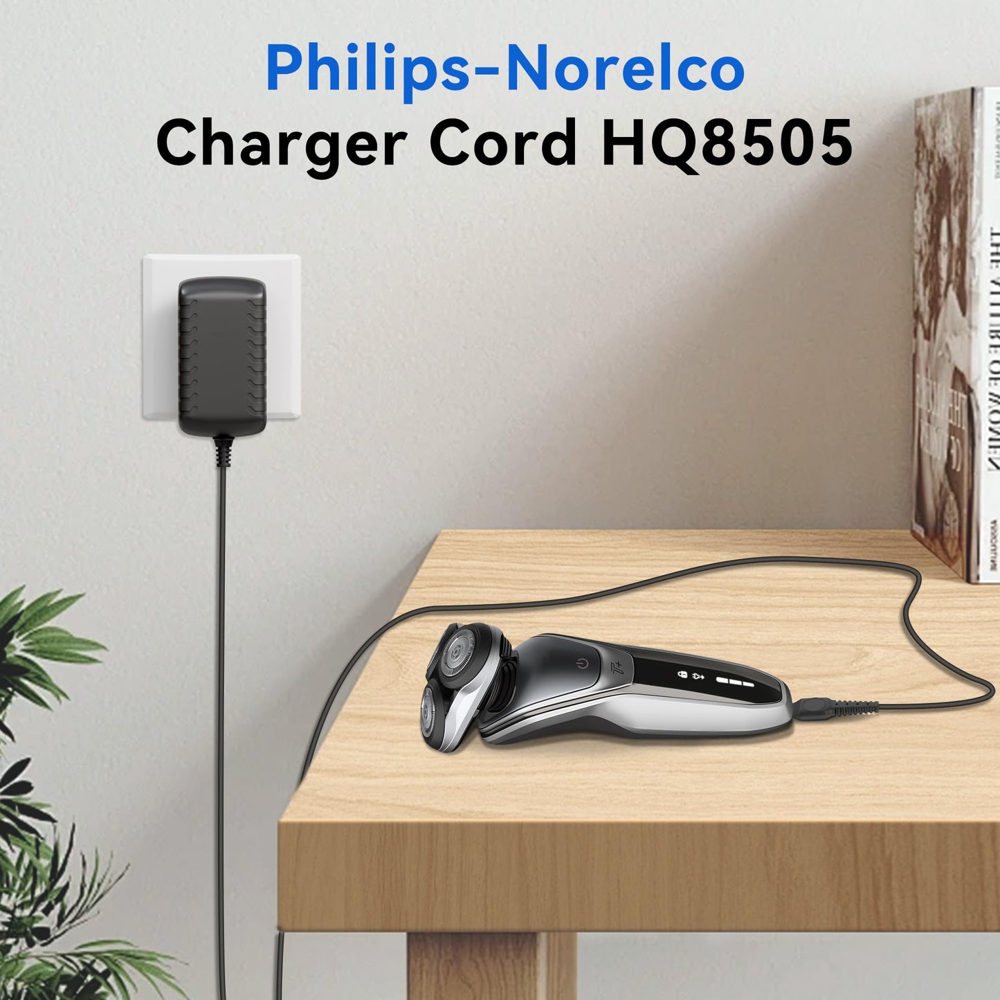 XMHEIRD Charger for Philips-Norelco-HQ8505 9000 7000 5000 3000 Series Electric Shaver Razor, Aquatec, Arcitec, Multigroom Beard Trimmer & More Adapter Power Supply Charging Cord 15V AC Adapter