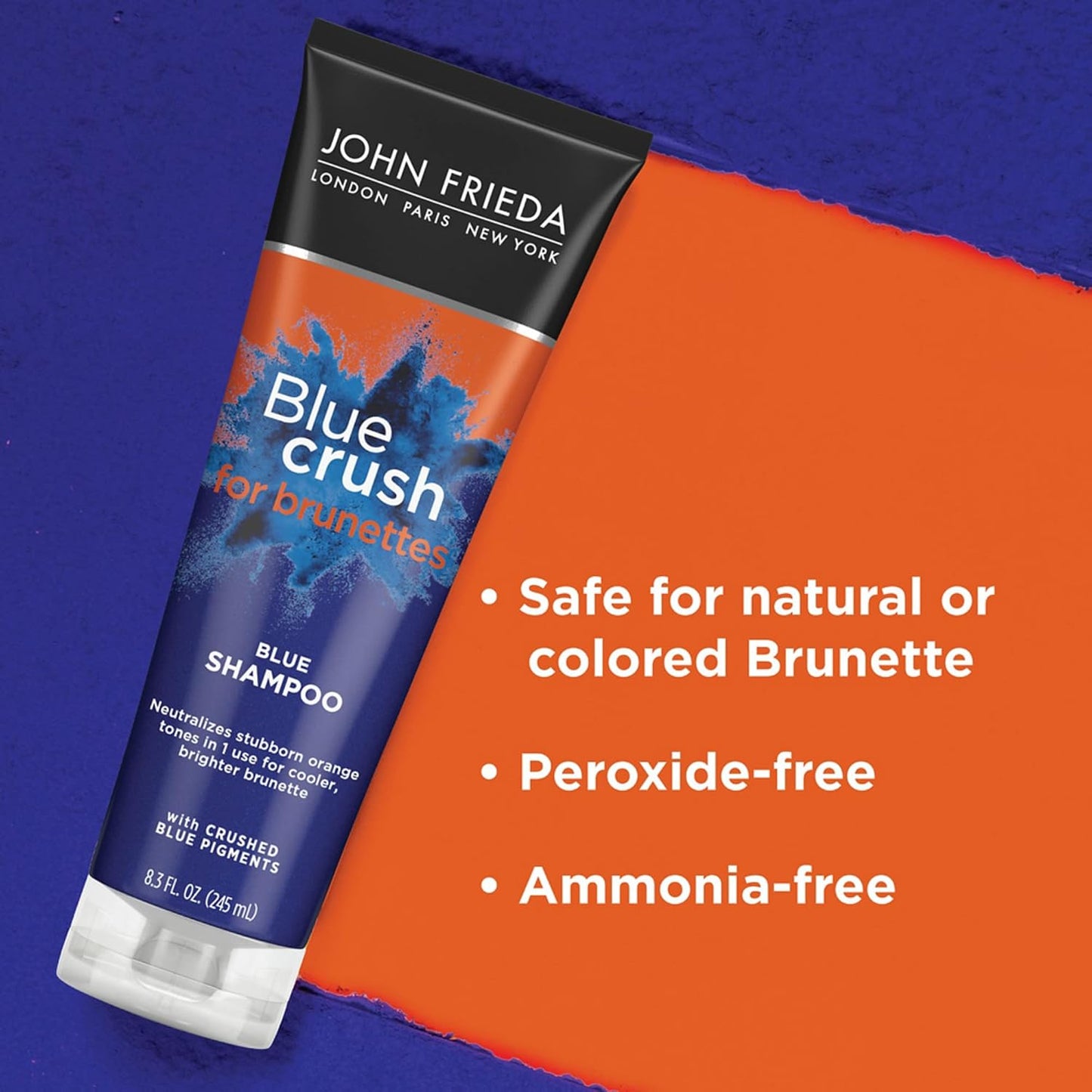 Blue Crush Conditioner - Toning Shampoo for Brunette Hair | Nourishes Color-Treated & Natural Hair, 8.3 Oz