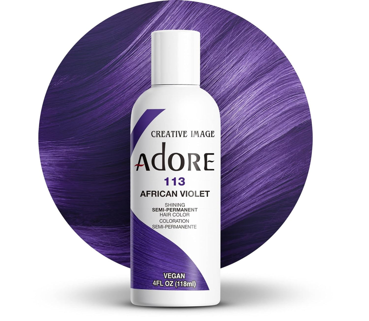 Adore Semi Permanent Hair Color - Mystic Grey | Vegan, Ammonia-Free Hair Dye | 4 Fl Oz
