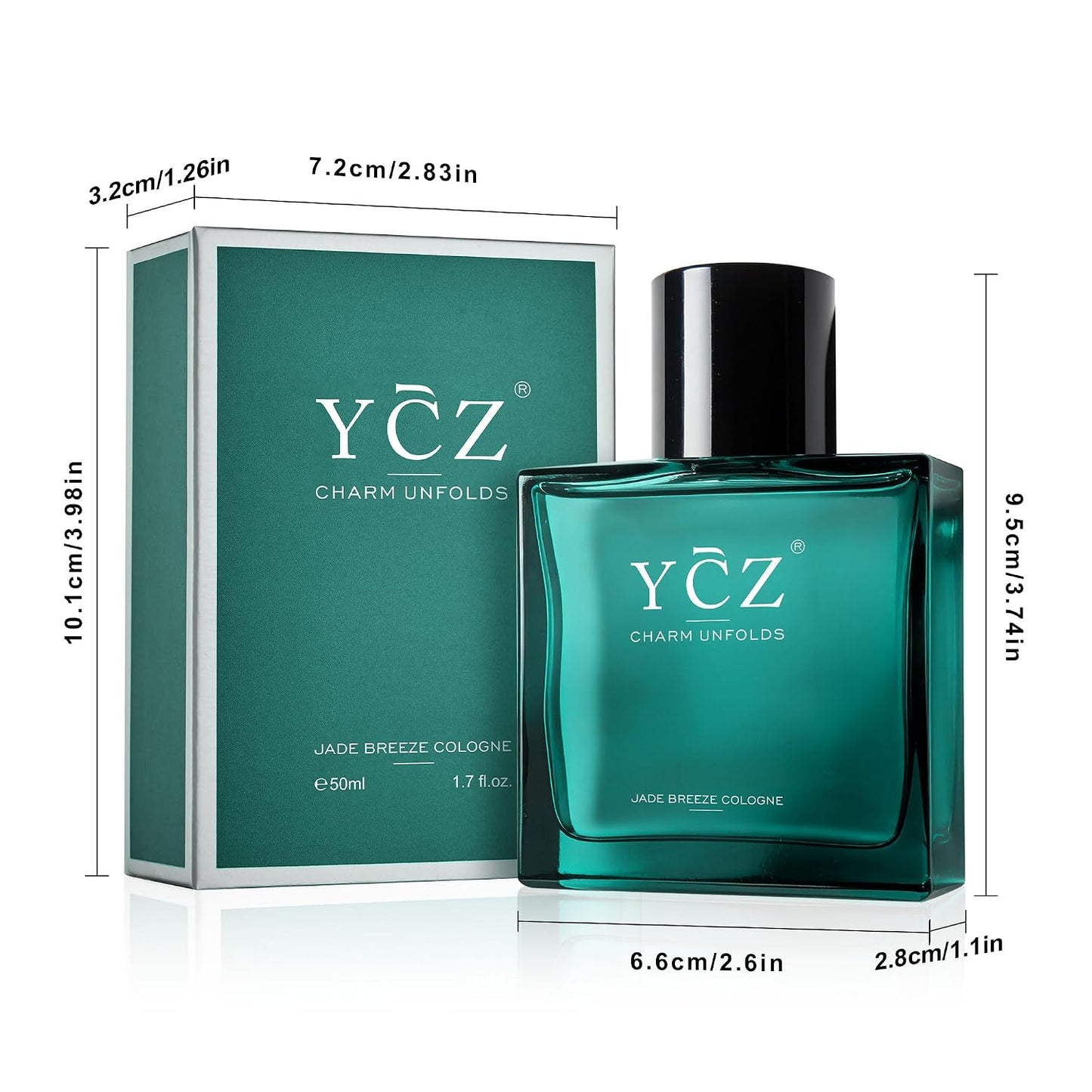 Jade Breeze Cologne for Men - Aromatic Citrus Fragrance with Lemon & Verbena | Long-Lasting Eau de Parfum for Daily Wear