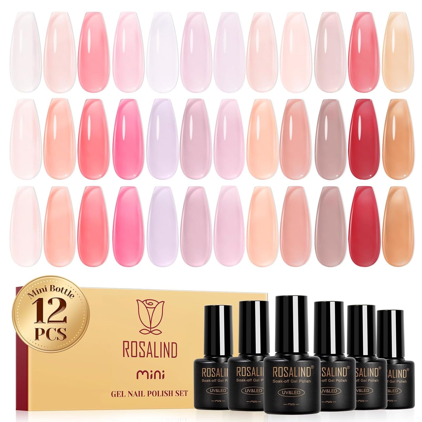 Cat Eye Gel Nail Polish - 12 Colors Magnetic Glitter Set | Sparkle Diamond Effect, Soak Off UV Manicure Gift for Women
