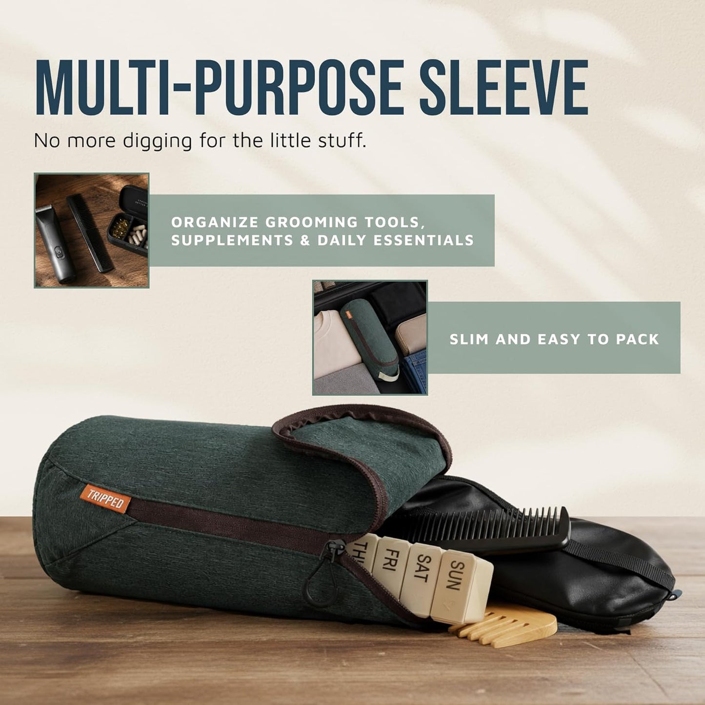 Travel Toiletry Bag Set - Hanging Organizer with TSA-Compliant Cosmetic Bag & Ultralight Pouch | Perfect for Travel
