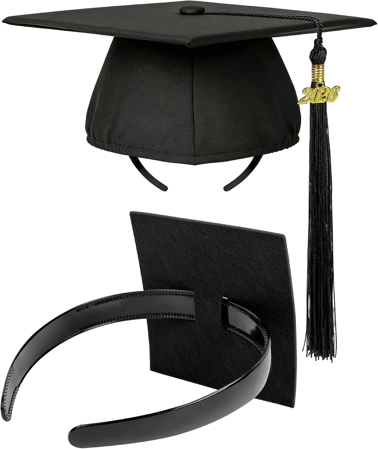 Graduation Cap Headband - Secure Fit Holder for Hairstyle | Class of 2026 Accessory