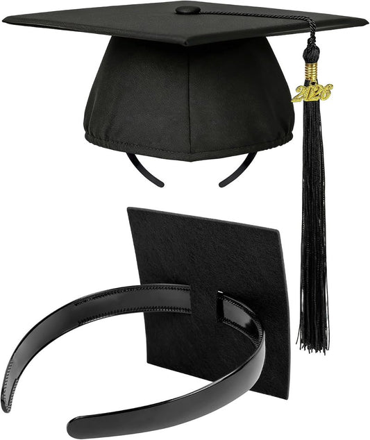 Graduation Cap Headband - Secure Fit Holder for Hairstyle | Class of 2026 Accessory