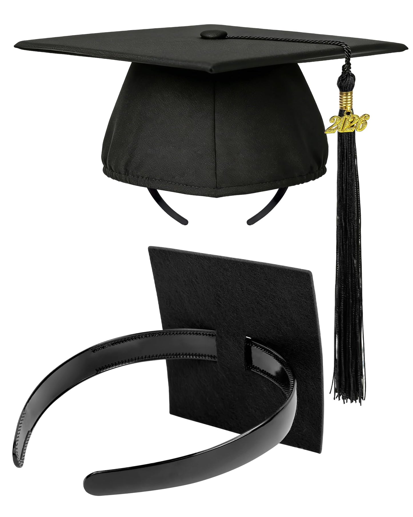 Graduation Cap Headband Insert Grad Hat Headband Holder for Secure Fit Keep Hairstyle Intact - Graduation Cap Decorations & Accessories for Women, Graduates, Class of 2026 (Grad Cap Not Included)