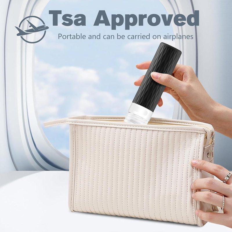Travel Bottles for Toiletries - TSA Approved 3.4oz Leak Proof Silicone Containers | Refillable Essentials Kit (4 Pack)