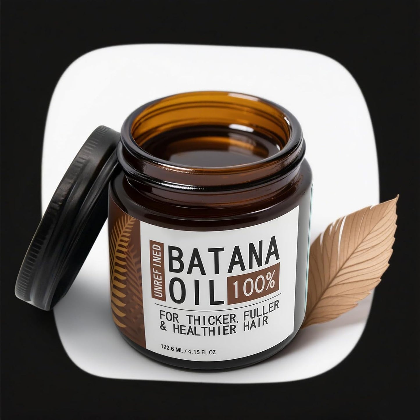Raw Batana Oil for Hair Growth - Natural Hair Care with Pumpkin Seed & Coffee | Pleasant Aroma & Smooth Texture