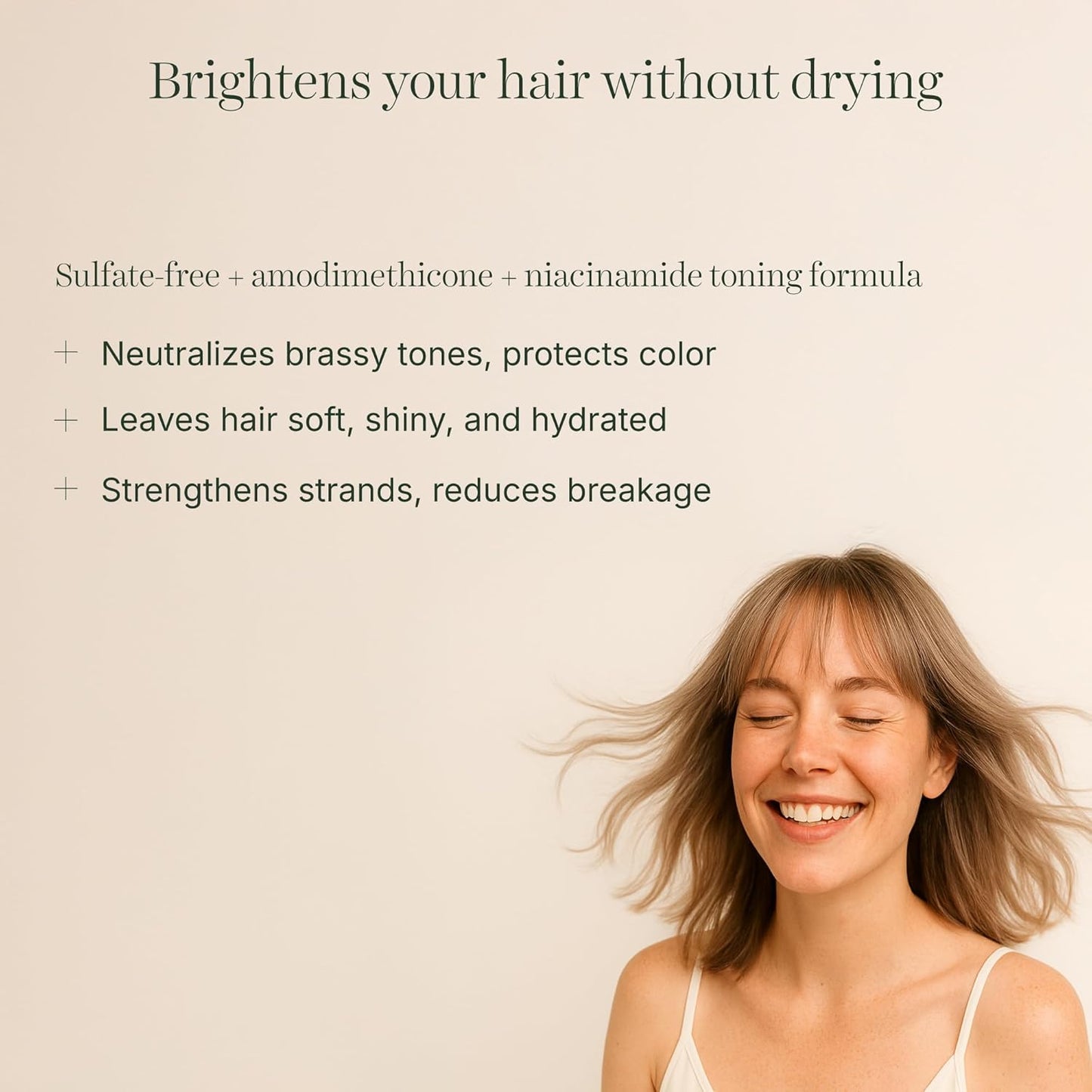 Purple Shampoo for Blonde & Silver Hair - Reduce Yellow Tones | Sulfate-Free, Vegan - 13.5 fl oz
