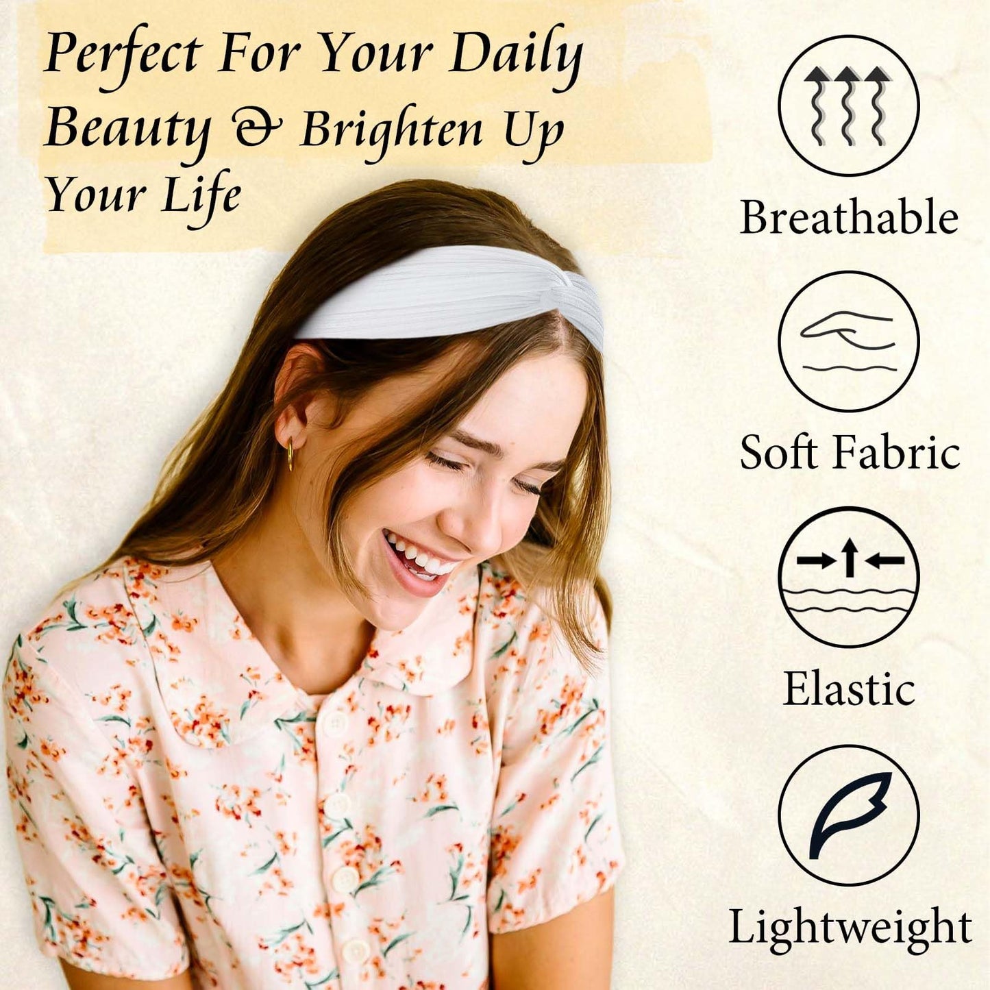 STGDAK Headband For Women's Hair Band Cute Hair Wrap Wide Headband 4Pcs