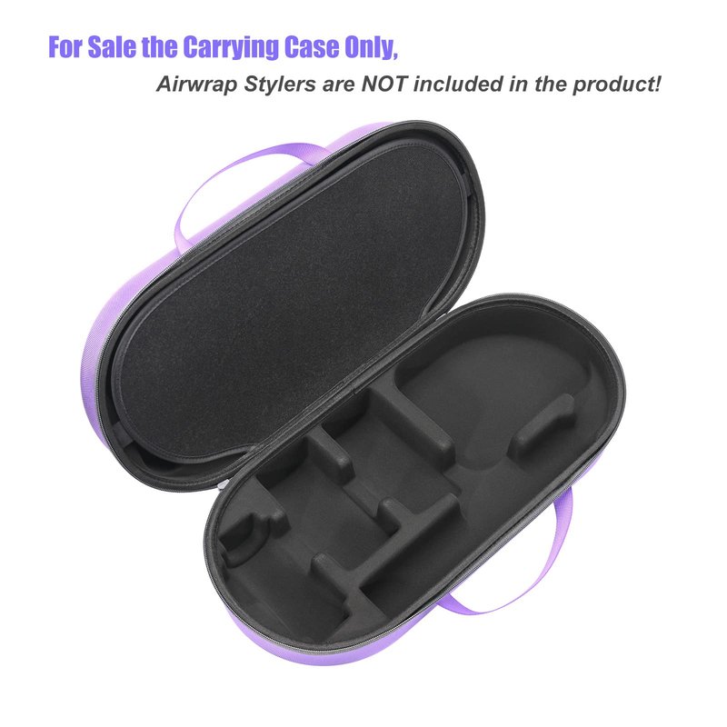 RLSOCO Hard Case for Dyson Airwrap Complete Long/Complete Styler HS08 HS05 HS01,NOT for Dyson Airwrap i.d. - Fits 4pcs Long Barrels or Short Barrels - Violet (Case Only,Hair Styler is not Included)