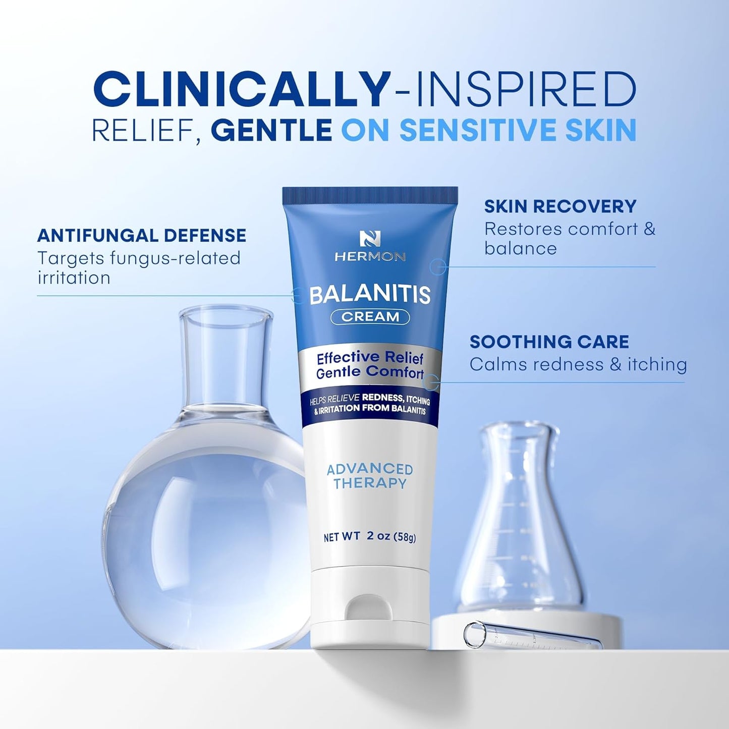 Balanitis Treatment Kit for Men - Soothing Cream & Clotrimazole Soap | Relieves Redness, Itching & Irritation