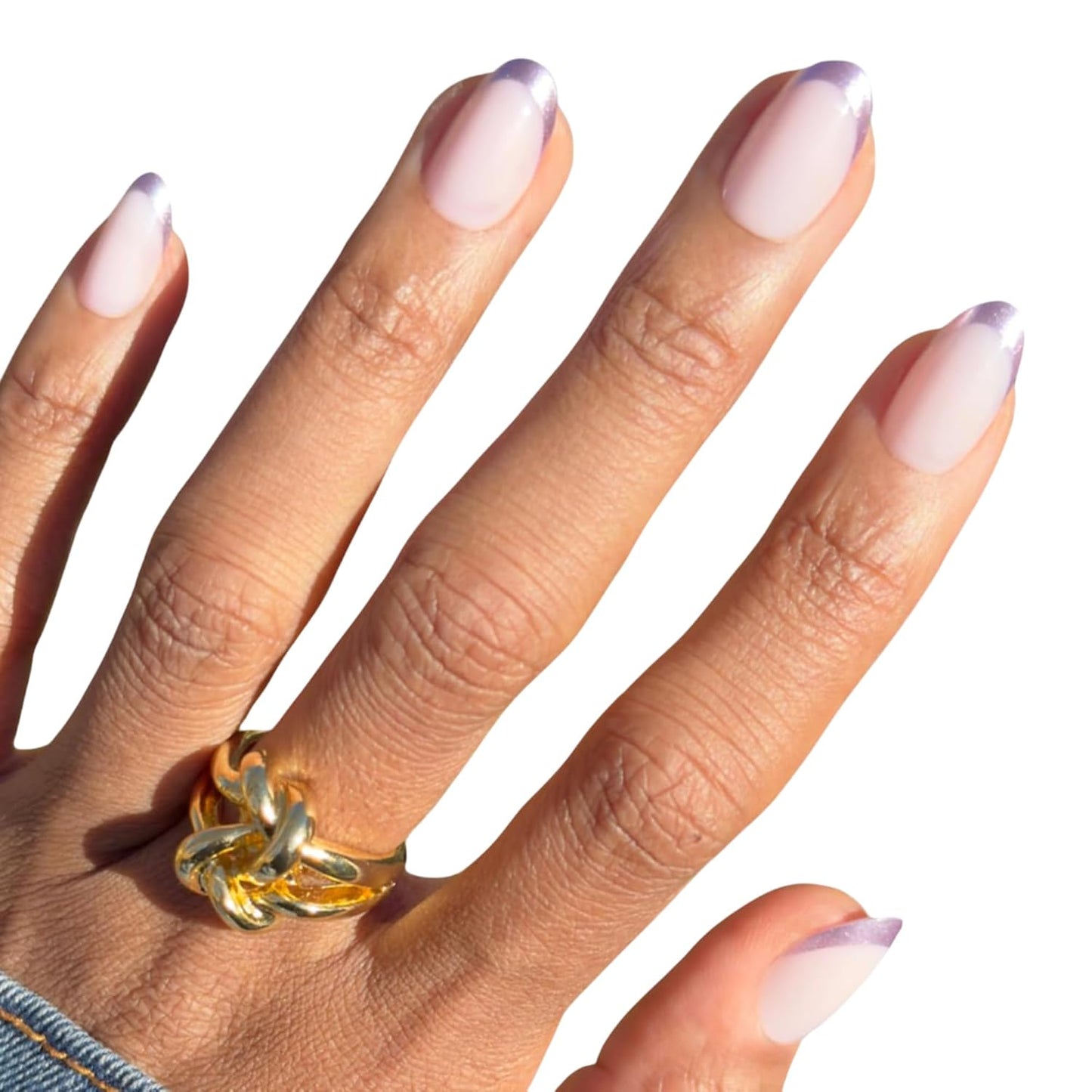 Instant Mani Summer Press-On Nails - Non-Toxic, Long-Lasting | 42 Fake Nails in 21 Sizes | Medium Almond Shape