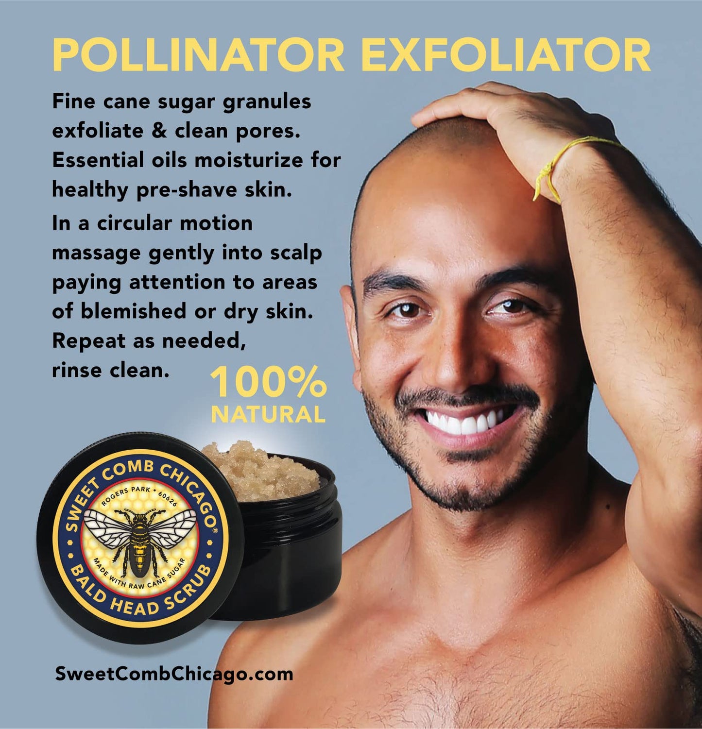 Sweet Comb Chicago Bald Head Scrub