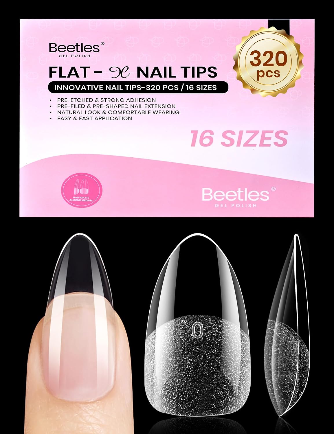 Beetles Nail Glue Gel - Super Strong 2Pcs 20g for Acrylic & Press-On Nails | Clear Summer Nail Art