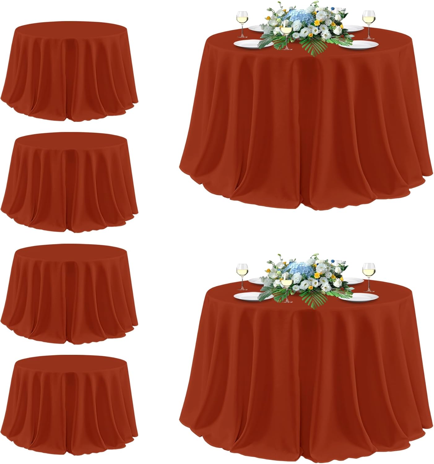 White Rectangle Tablecloth 60 x 102 Inch - Stain & Wrinkle Resistant Polyester for Dining, Buffets & Camping