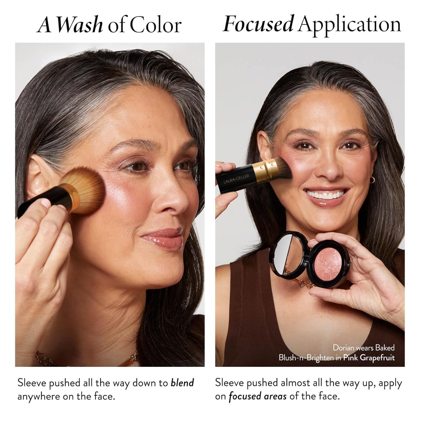 Laura Geller Baked Starter Kit - Full Face Palette, Powder Foundation & Kabuki Brush Set | Porcelain Finish