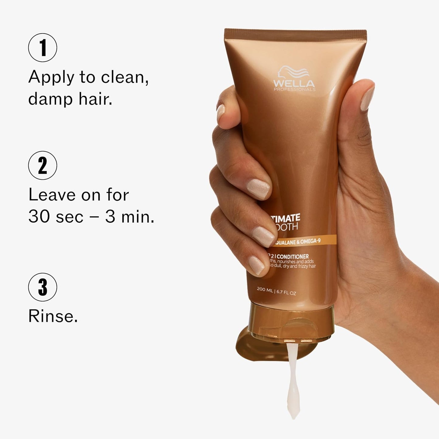 Wella Professionals Ultimate Smooth Conditioner - Nourishing Treatment for Dry, Frizzy Hair | Squalane & Omega 9 | Color Safe