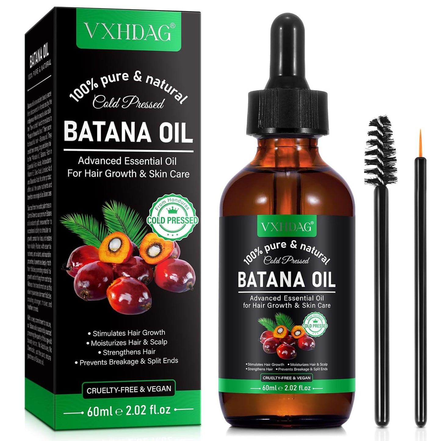 Batana Oil for Hair Growth - 100% Pure Natural Oil | Nourishes & Strengthens All Hair Types - 4.04 fl oz
