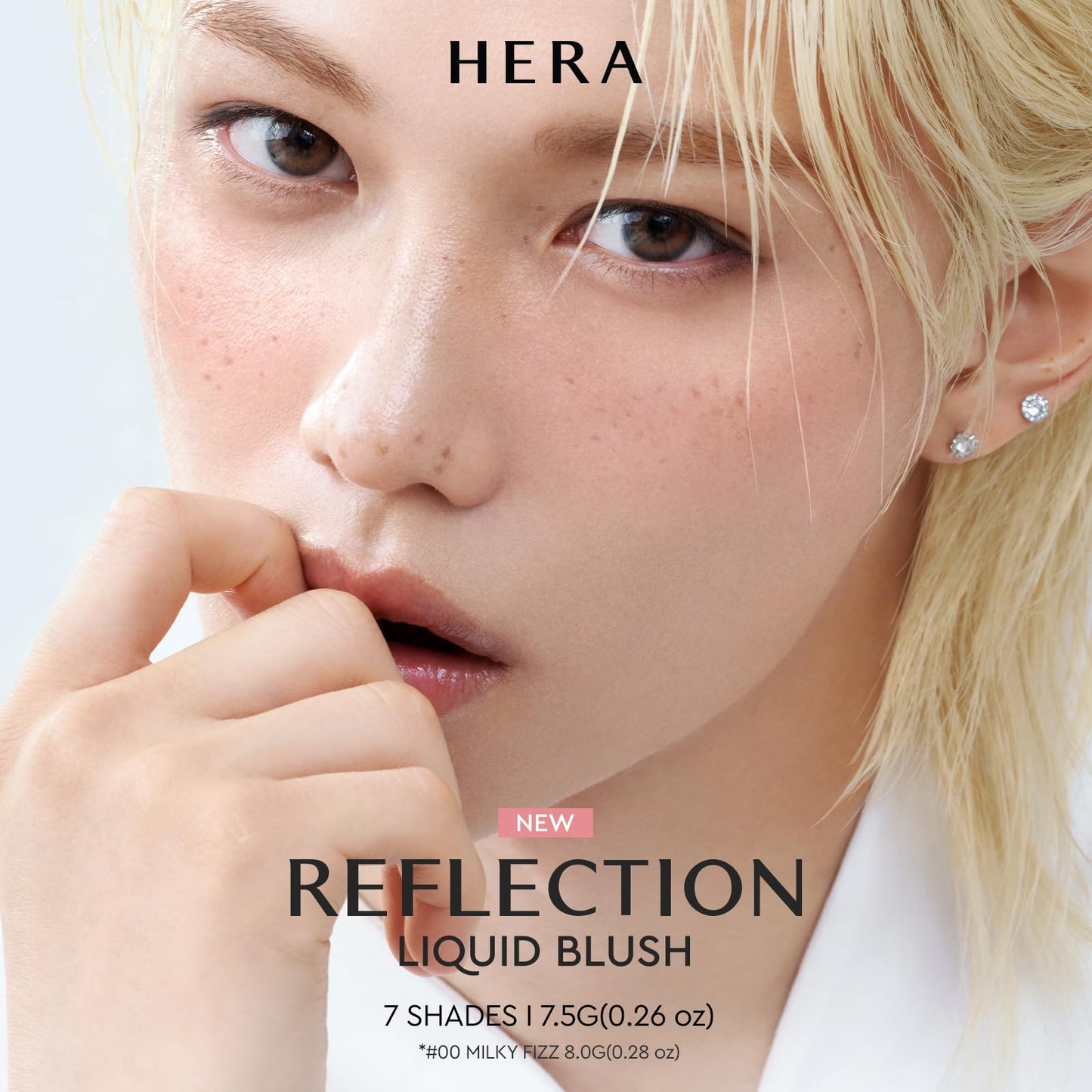 HERA Reflection Liquid Blush #360 Cherry Bomb 7.5g – Glass Skin Glow, Hydrating Serum Formula with 70% Skincare Ingredients, Buildable Radiance, Sheer Color, Korean Makeup