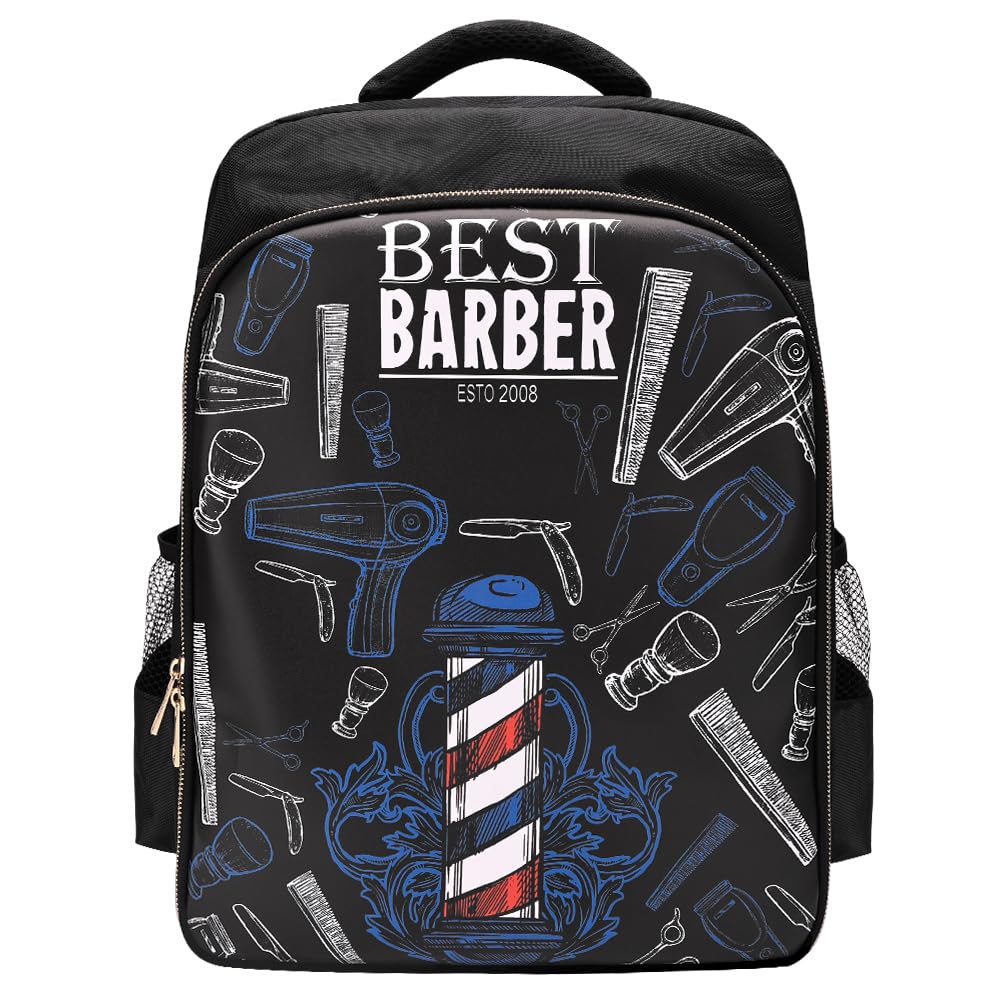 CGBARBER Barber Supplies Bag Organizer for Clippers and Supplies, Portable Hairstylist Clipper Backpack Travel Barber Shop Tools Bag