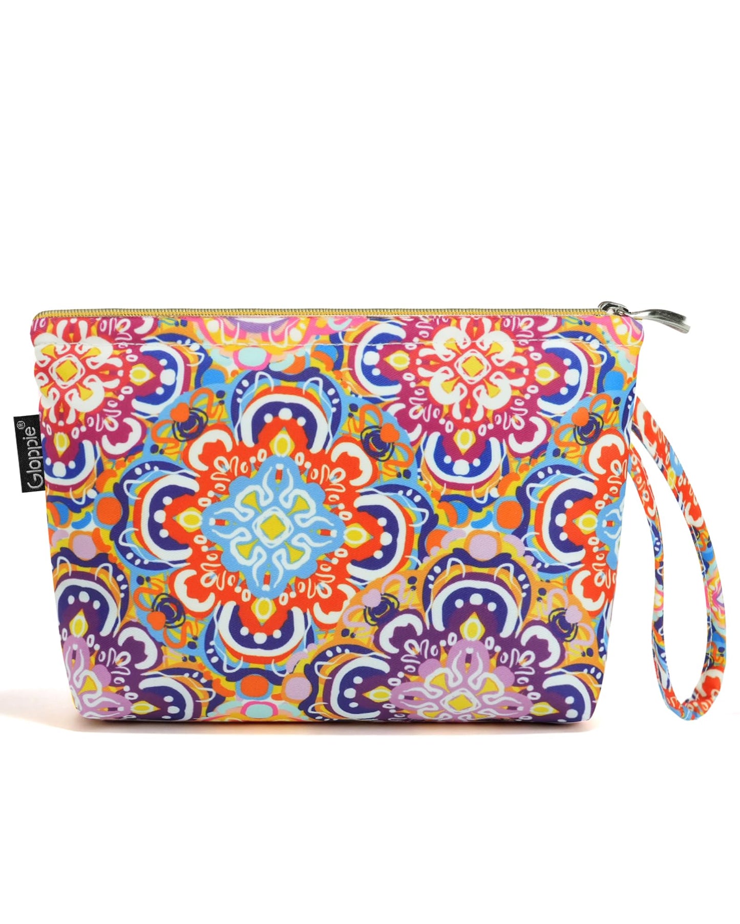 Gloppie Small Makeup Bag for Purse - Bohemian Cosmetic Bag for Women | Zipper Makeup Pouch Teacher Appreciation Gifts
