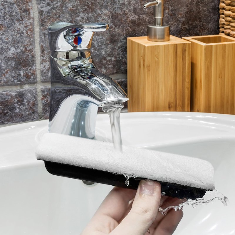 Beard Cleaner Brush: Clean Up Beard Trimmings from Sinks and Countertops After Shaving - Best Gifts For Men Beard Brush Clean Up Sink (Brush)