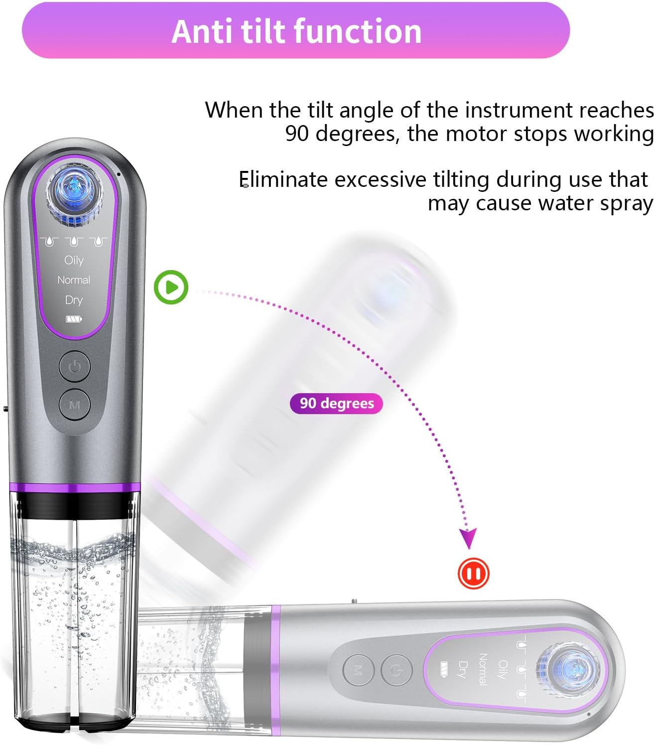 Blackhead Remover Vacuum - Facial Pore Extractor with 3 Suction Levels & 5 Heads for Deep Cleansing | Skin Care Tool