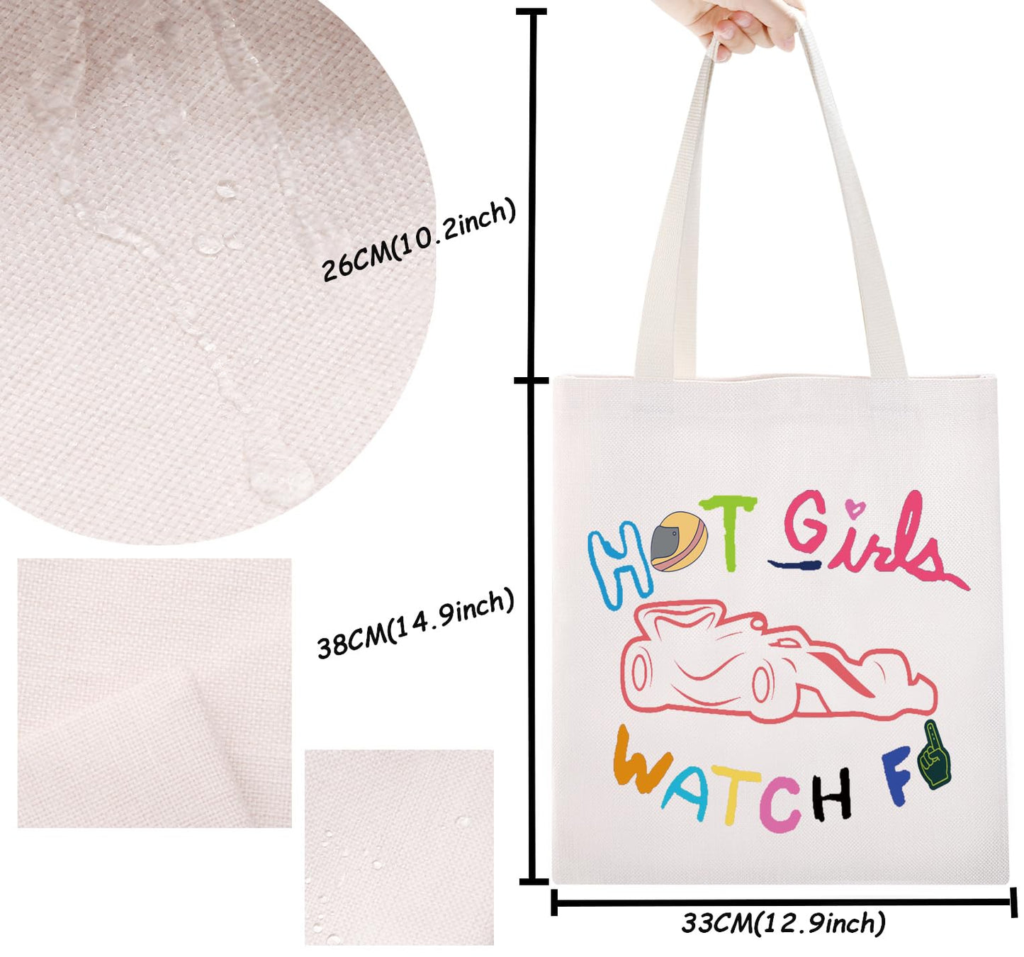 TSOTMO Racing Tote Bag Motorsport Gift Racer Racing Aesthetic Shoulder Bag for Car Lovers Carry Racing Gift (Car Tote)