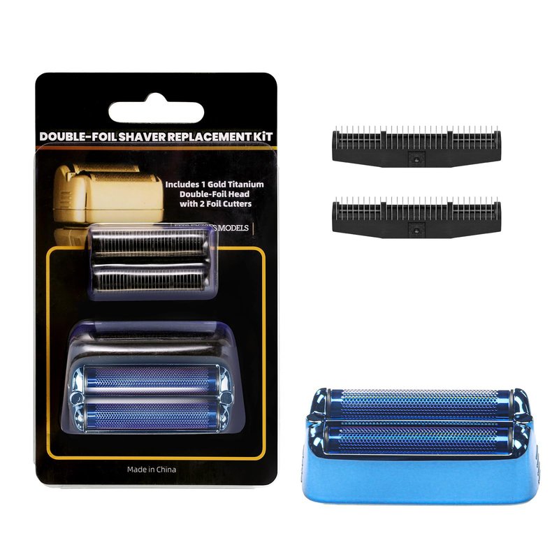 Shaver Replacement Foil and Cutter，Compatible with BaBylissPRO FXONE BLUEFX Double Foil Stick Shaver,BLUE